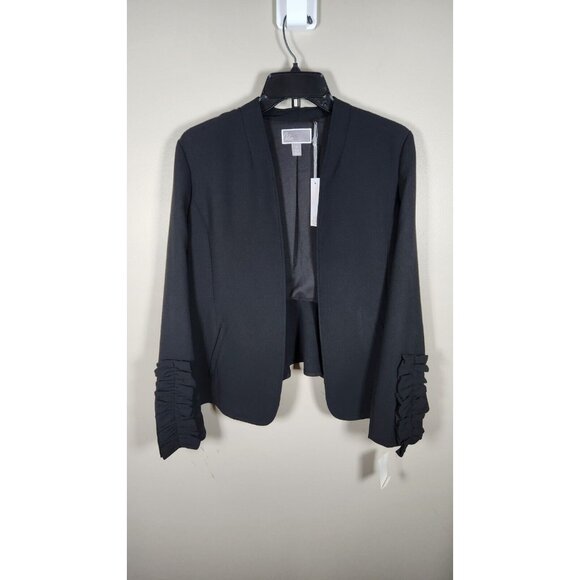 Chelsea28 Jackets & Blazers - Chelsea28 Womens Ruffle Peplum Black Blazer Jacket Size XS Office Neutral Career